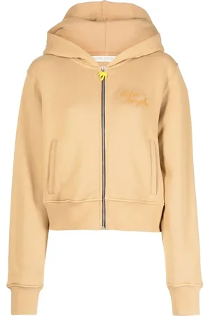 Palm Angels Hoodie con logo bordado y cierre