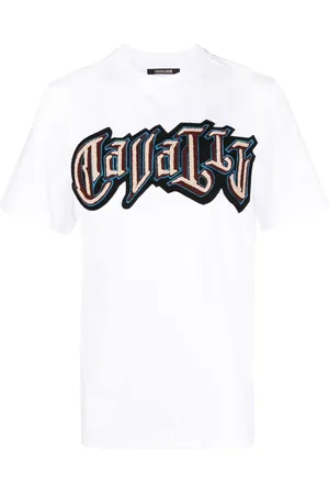 Roberto Cavalli Playera con logo estampado