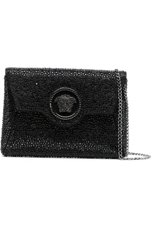 VERSACE Bolsa de mano La Medusa con detalles de cristal