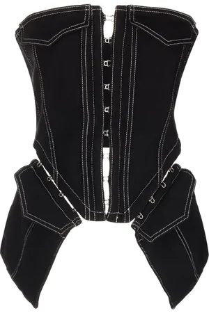 DION LEE Corset de mezclilla con bolsillos