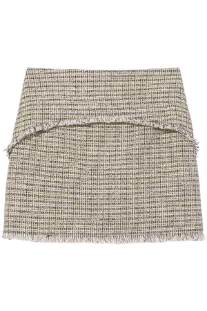 Proenza Schouler Falda corta con dobladillo deshilachado