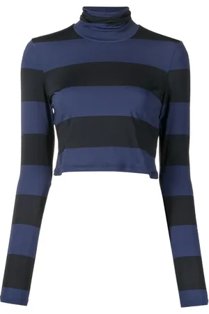 Cynthia Rowley Top tejido con cuello vuelto
