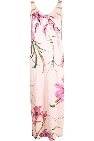 Gianfranco Ferré Vestido de seda floral 1990