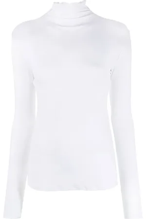 Filippa K Top tejido de canalé con cuello vuelto