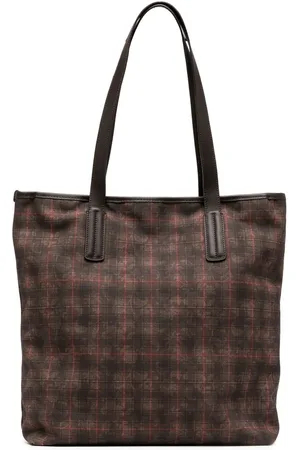 LEATHERSMITH OF LONDON Tote con motivo de cuadros tartán
