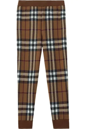 Burberry Pants tapered con motivo de cuadros
