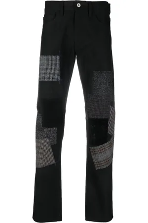 JUNYA WATANABE Jeans rectos con detalle patchwork
