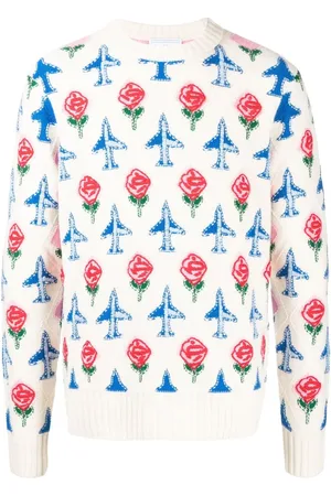 Casablanca Suéter tejido en intarsia con cuello redondo
