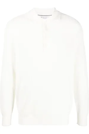 Brunello Cucinelli Suéter tejido estilo playera polo tipo polo
