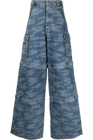 Vetements Jeans Transformer con logo estampado