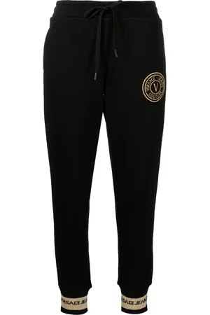 VERSACE Pants con logo bordado