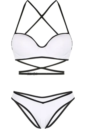 Noire Swimwear Bikini estilo balconette con correas cruzadas