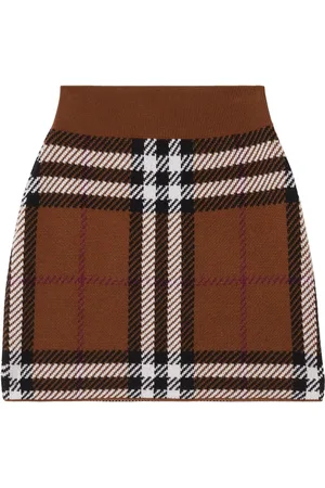 Burberry Falda corta con motivo Exaggerated Check