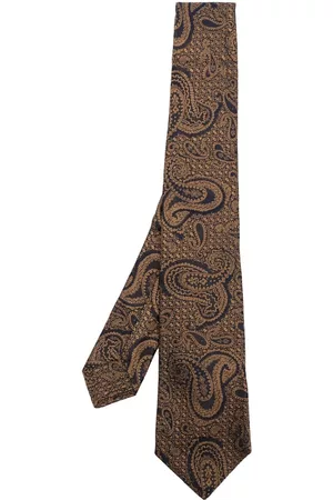 Kiton Hombre Corbatas - Corbata de seda con motivo de cachemira en jacquard