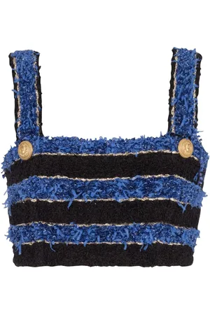 Balmain Top de tweed con botones