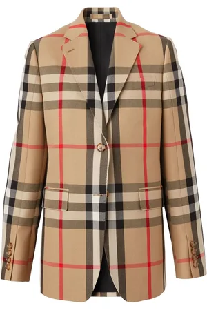 Burberry Saco de vestir con motivo de cuadros