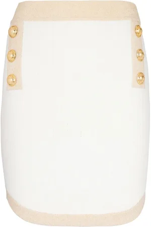 Balmain Falda con botones decorativos