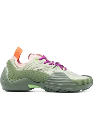 Lanvin Tenis con agujetas y paneles