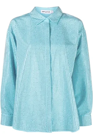 Self-Portrait Camisa con detalles de strass