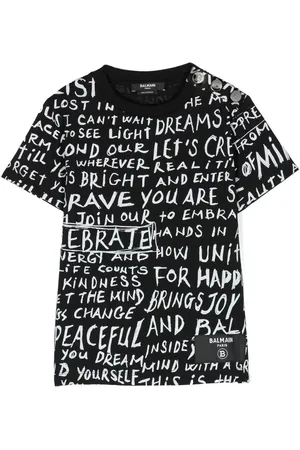 Balmain Playera con estampado gráfico