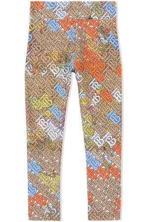 Burberry Leggins stretch con monograma estampado