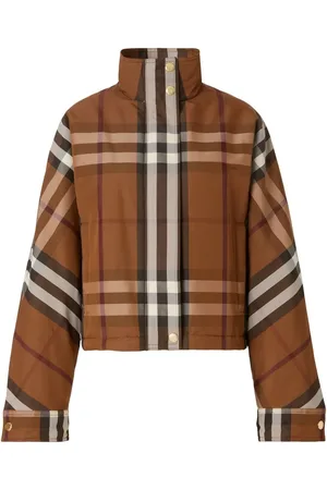 Burberry Chamarra corta con motivo de cuadros