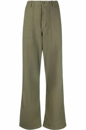 R13 Pantalones anchos de tiro bajo