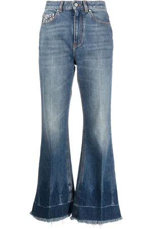 Stella McCartney Jeans capri con bordes deshilachados