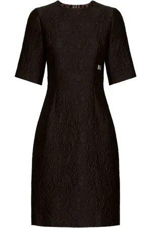 Dolce & Gabbana Vestido midi con motivo floral en jacquard