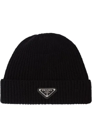 Prada Gorro con logo triangular