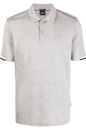 HUGO BOSS Playera tipo polo con cuello a rayas