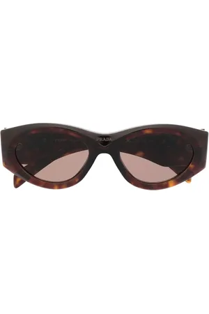 Prada Lentes de sol con armazón ovalada