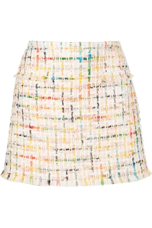 Oscar de la Renta Falda corta de tweed con cintura alta