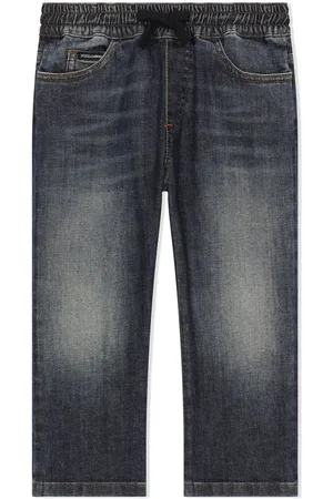 Dolce & Gabbana Jeans rectos con aplique del logo