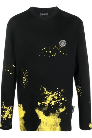 Philipp Plein Playera con estampado de salpicaduras de pintura
