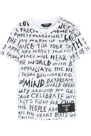 Balmain Playera con estampado gráfico