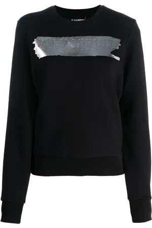Philipp Plein Sudadera con logo metalizado