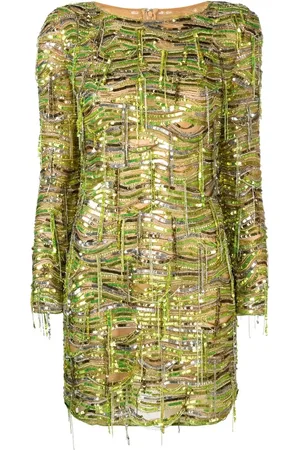 Dundas Vestido corto bordado con lentejuelas