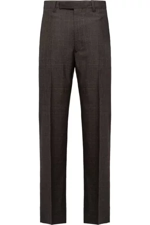 Prada Pantalones de vestir con estampado de cuadros príncipe de Gales