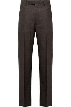 Prada Pantalones de vestir con estampado de cuadros príncipe de Gales