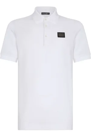 Dolce & Gabbana Playera tipo polo con etiqueta del logo