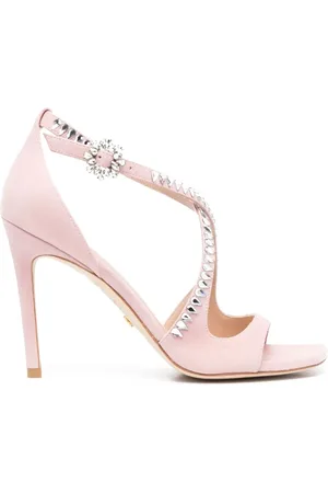 Stuart Weitzman Sandalias con detalles de cristal y tacón de 10mm