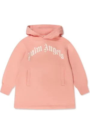 Palm Angels Vestido con capucha y logo estampado