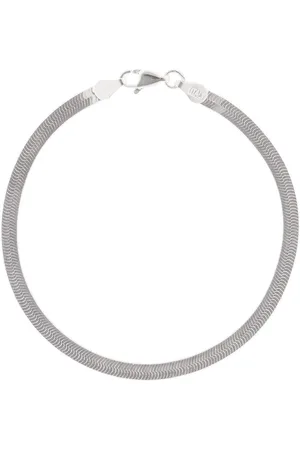 LOREN STEWART Pulsera en plata de ley con motivo pied de poule