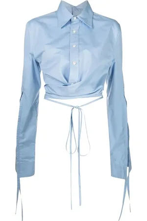 MONSE Camisa corta con diseño cruzado