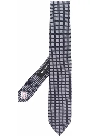 Dsquared2 Corbata de seda con motivo bordado