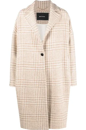 Kiton Abrigo con botones y motivo pied de poule