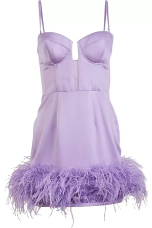 FLEUR DU MAL Vestido con detalle de plumas