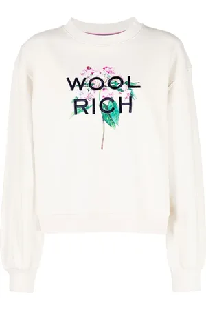 Woolrich Sudadera floral con logo bordado
