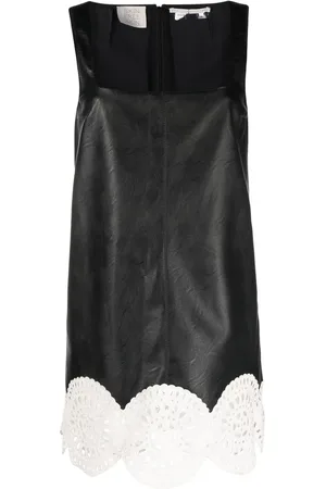 Stella McCartney Vestido corto sin mangas con bordado inglés